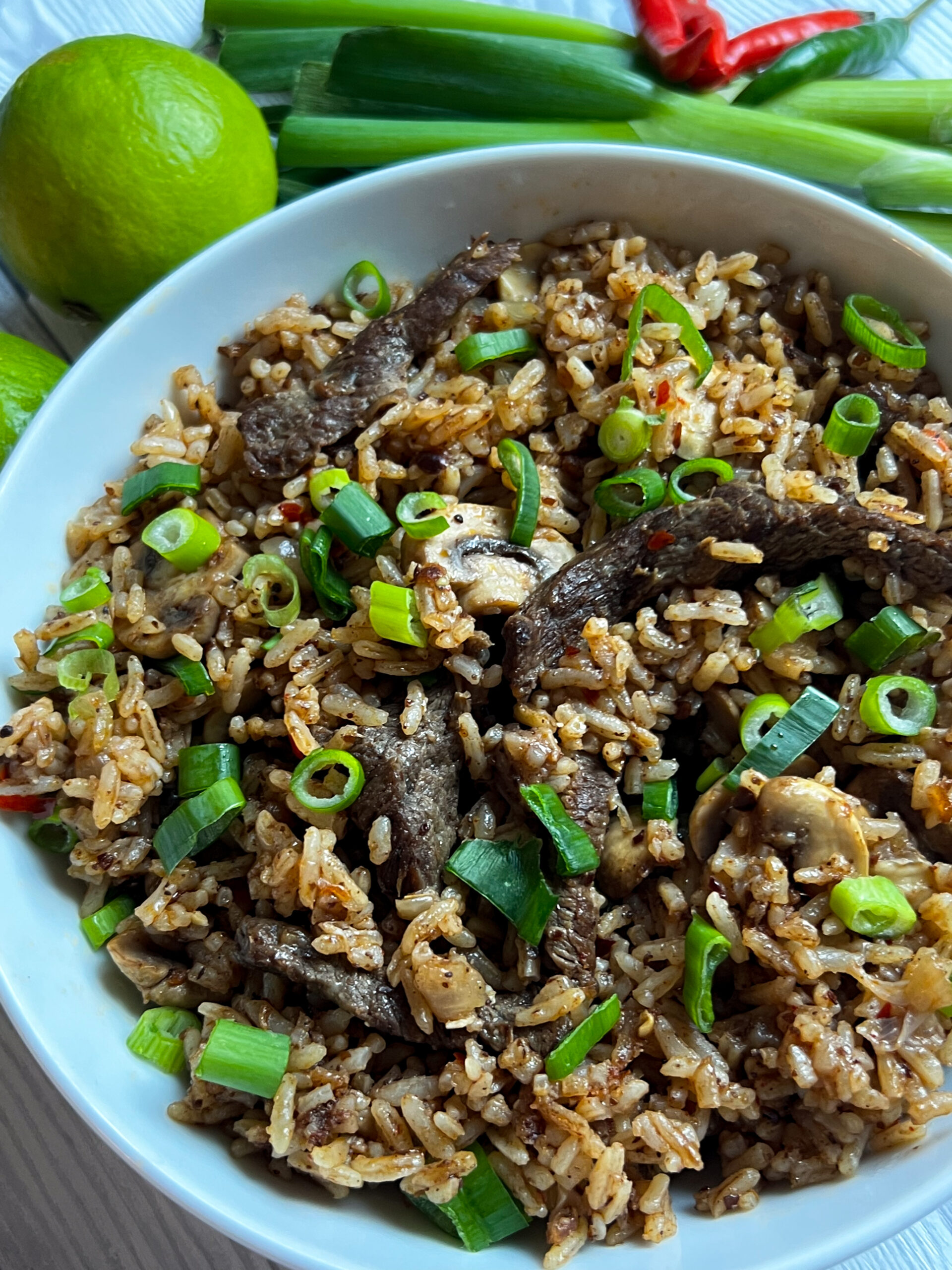Spicy Dirty Rice with Stir Fried Beef - Eat Haga